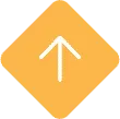 Yellow upward arrow icon on a geometric background.