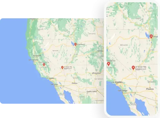 Map showing multiple locations in the United States.