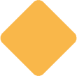 Bright yellow diamond shape on green background.