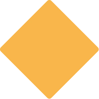 Red and yellow striped diamond shape